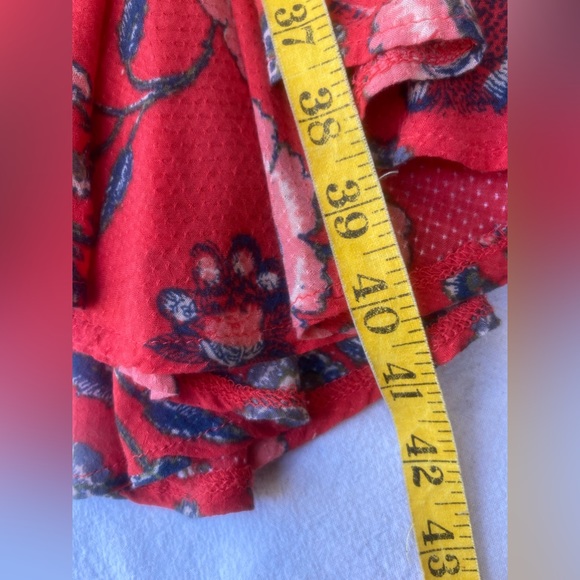 intimately free people red floral open back slip dress sz. s - Picture 15 of 17